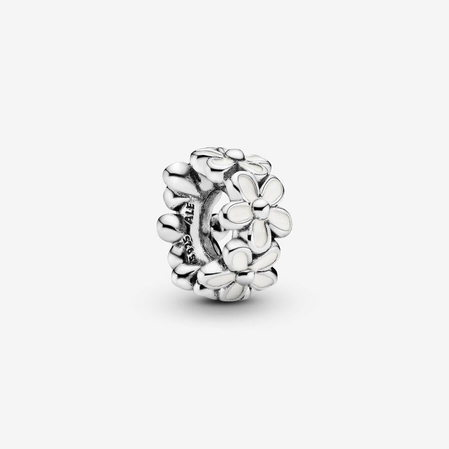 Pandora Weißer Gänseblümchen-Blumenspacer-Charm 791495EN12 Pandora Weißer Gänseblümchen-Blumenspacer-Charm 791495EN12